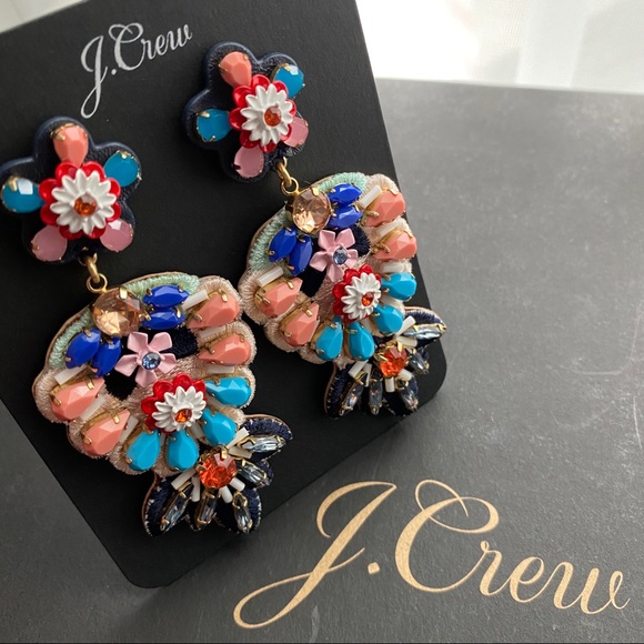 J. Crew Embroidered leather-backed earrings - Picture 8 of 8